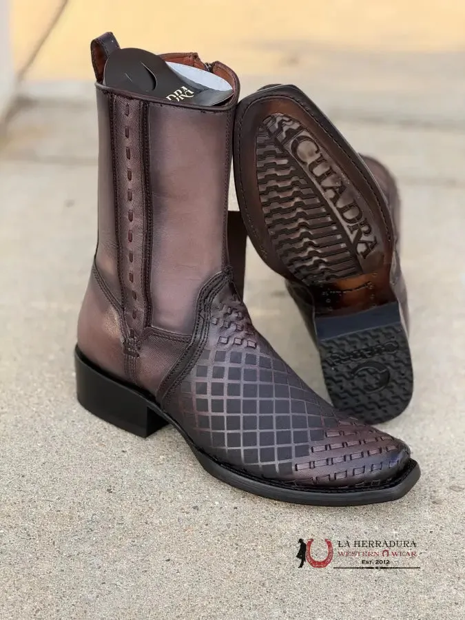 CUADRA SHORT BOOT DE RES SILLERO OVER LIGHT NEGRO NARROW SQUARE TOE