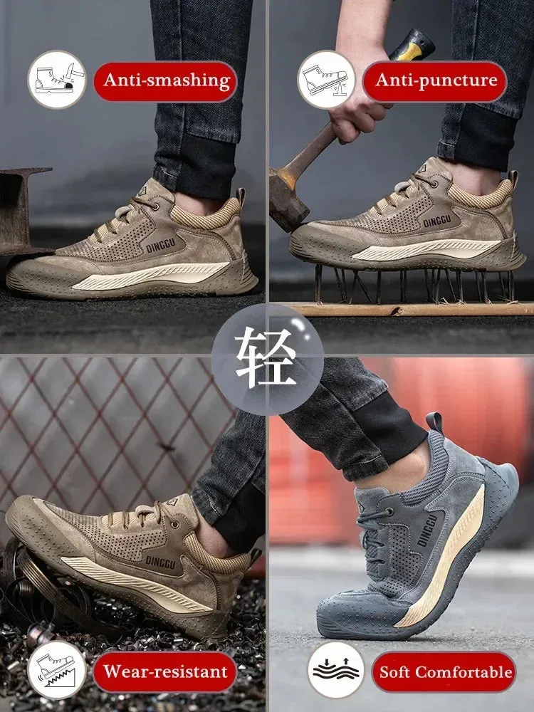 Men's Lightweight Steel Toe Protective Safety Shoes